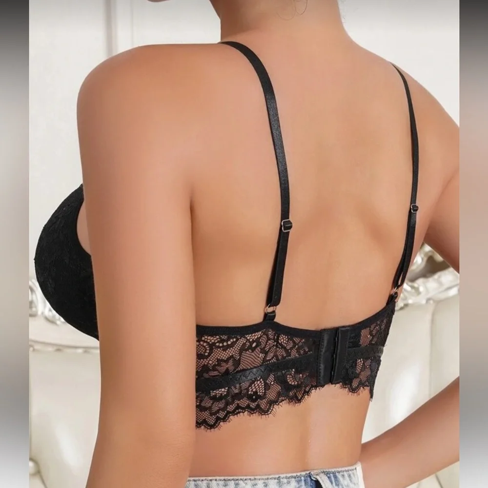 Elegant Black Lace Bralette